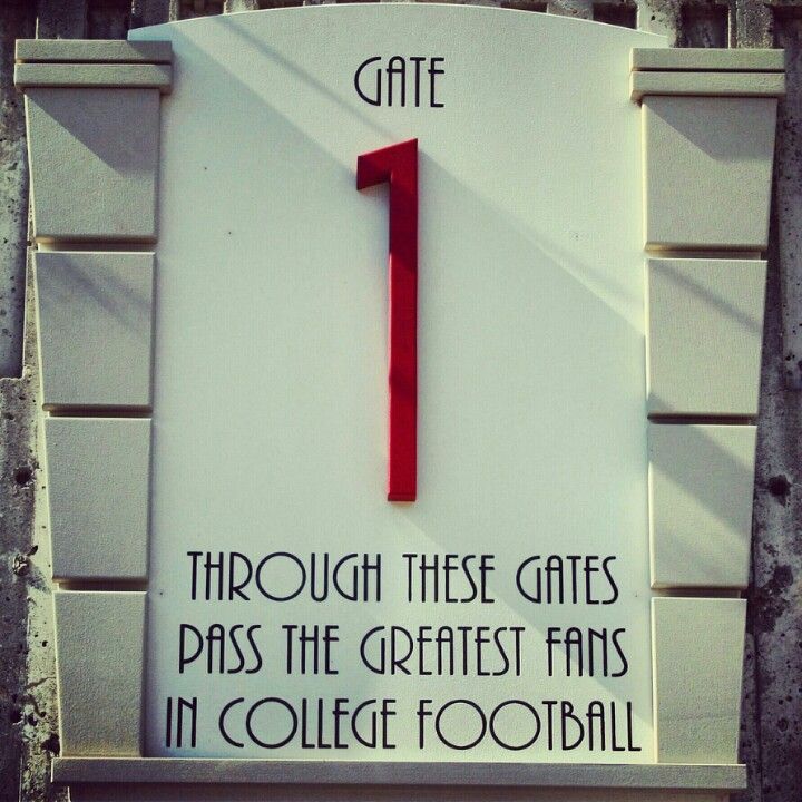 "Through These Gates Pass the Greatest Fans in College Football" Sticker