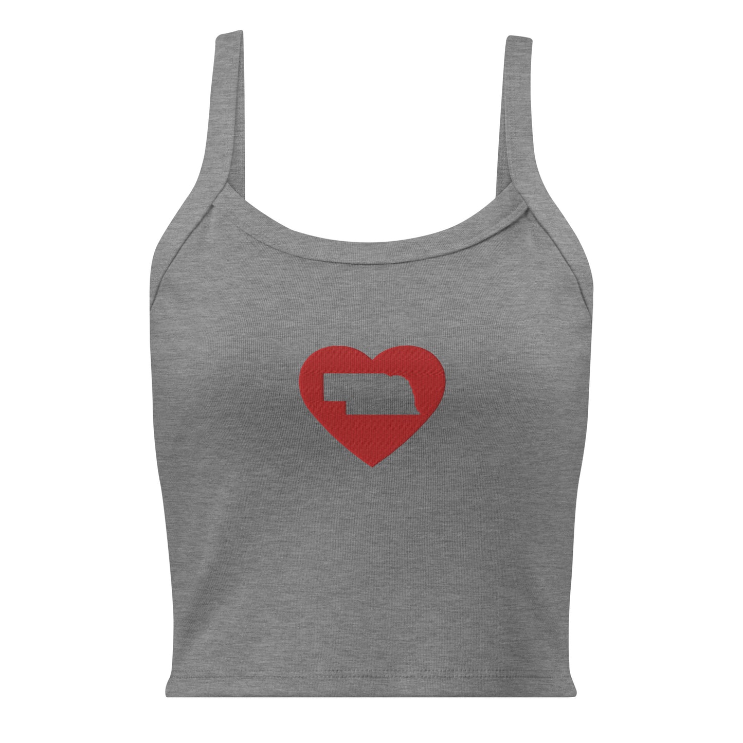 HuskGals micro-rib Nebraska Love tank top