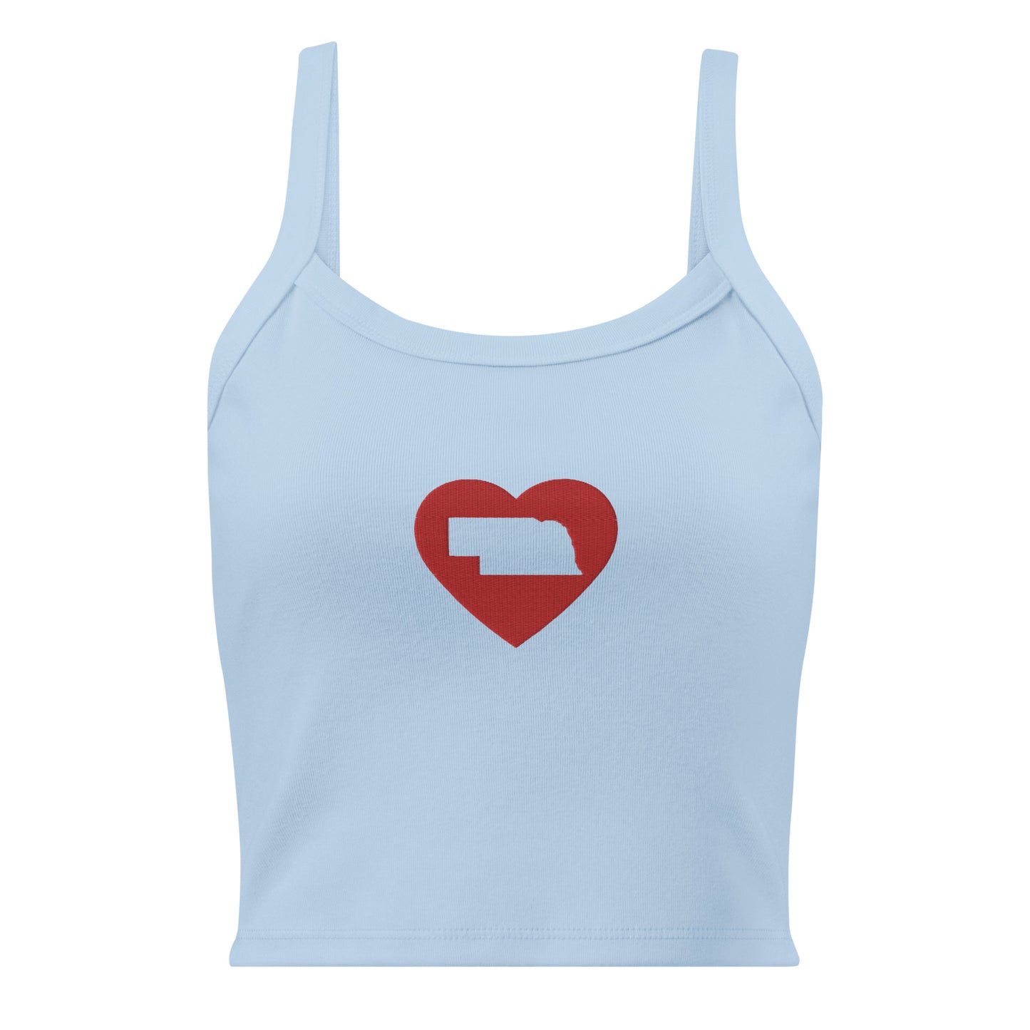 HuskGals micro-rib Nebraska Love tank top