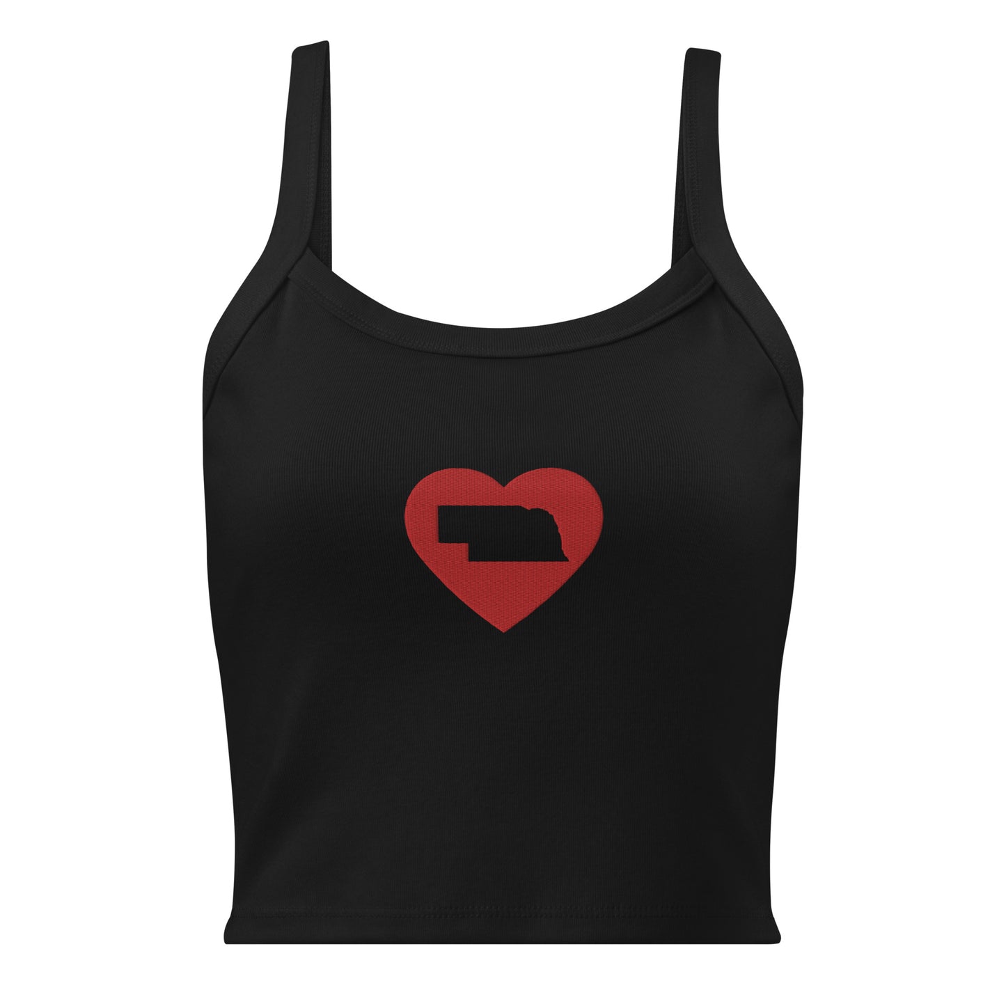 HuskGals micro-rib Nebraska Love tank top