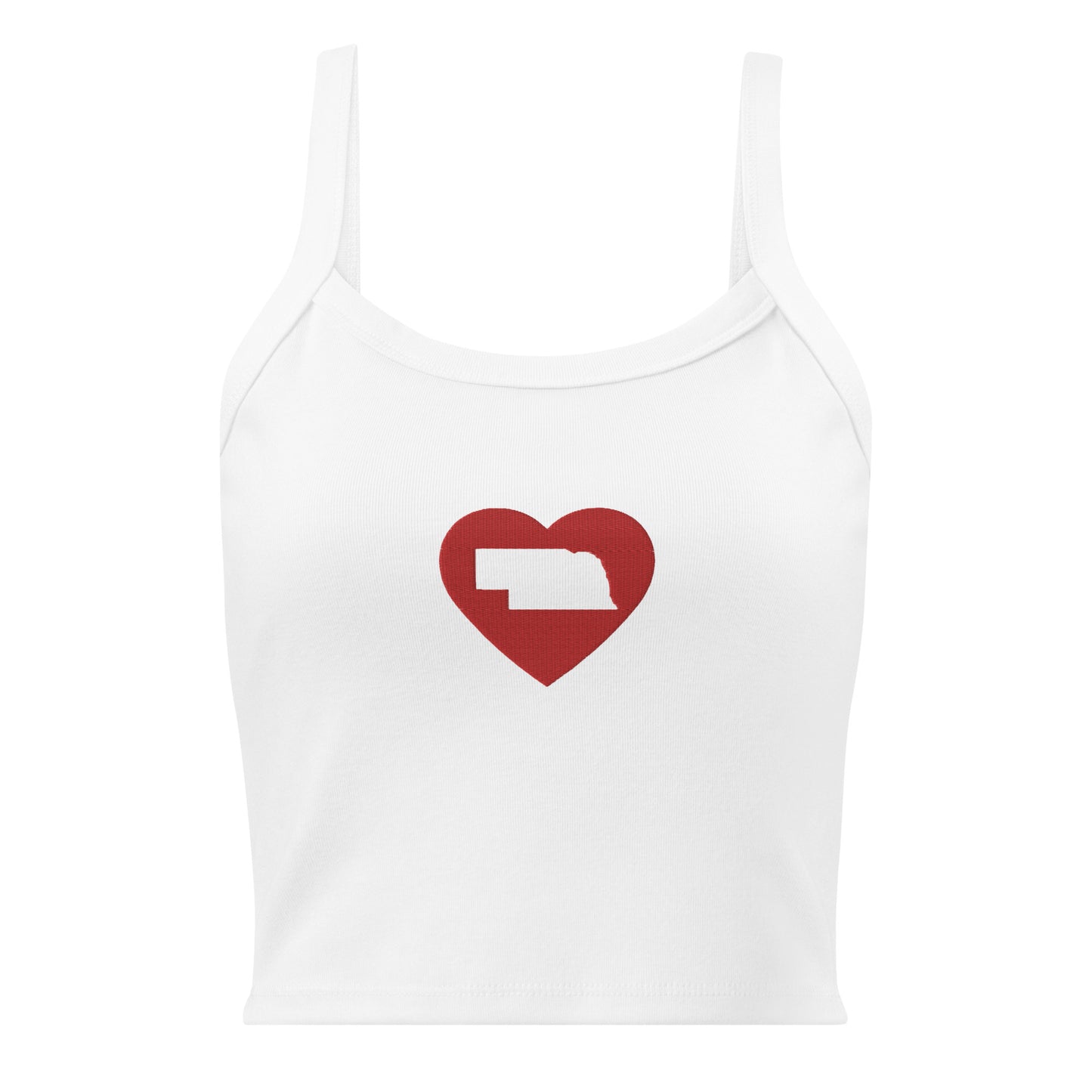 HuskGals micro-rib Nebraska Love tank top